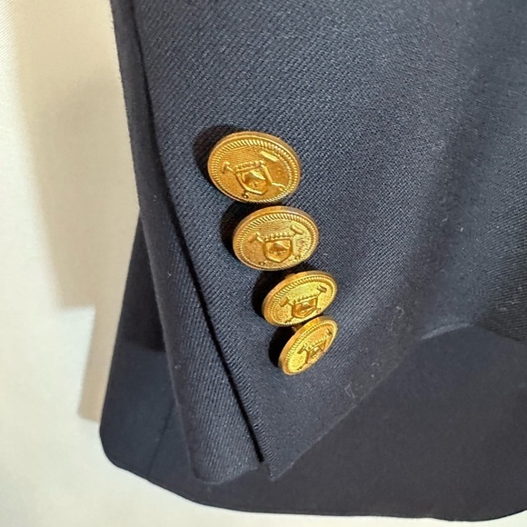 Lauren Ralph Lauren 100% Wool Mens Sports Coat Jacket Blazer Gold Buttons Blue - Picture 6 of 14
